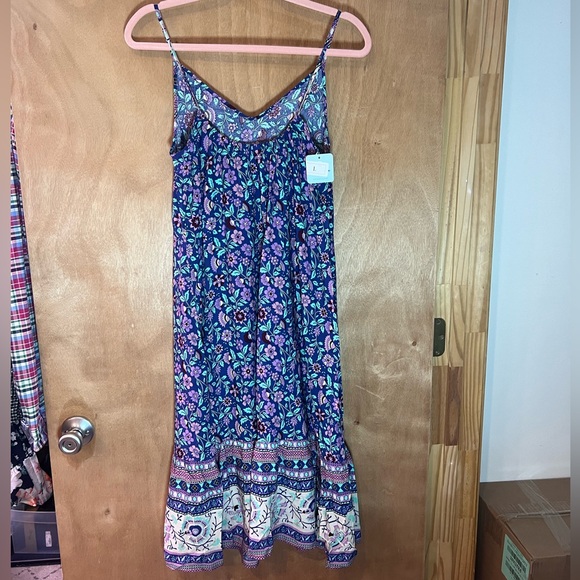 Boho Floral Flowy Midi Dress - Picture 5 of 8